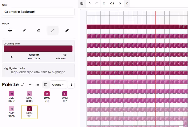 Stitchfully pattern editor